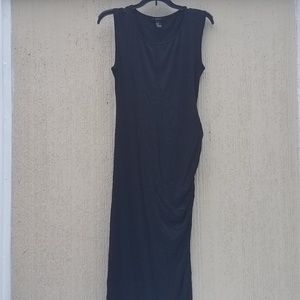 Black maxi w/side gather